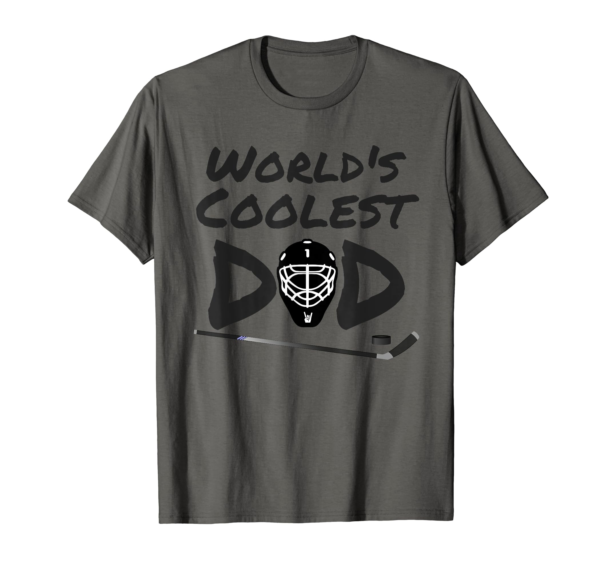 Mens Worlds Coolest Hockey Dad T-Shirt - Fun Novelty Design Men Women - T-Shirt, Sweatshirt, Hoodie
