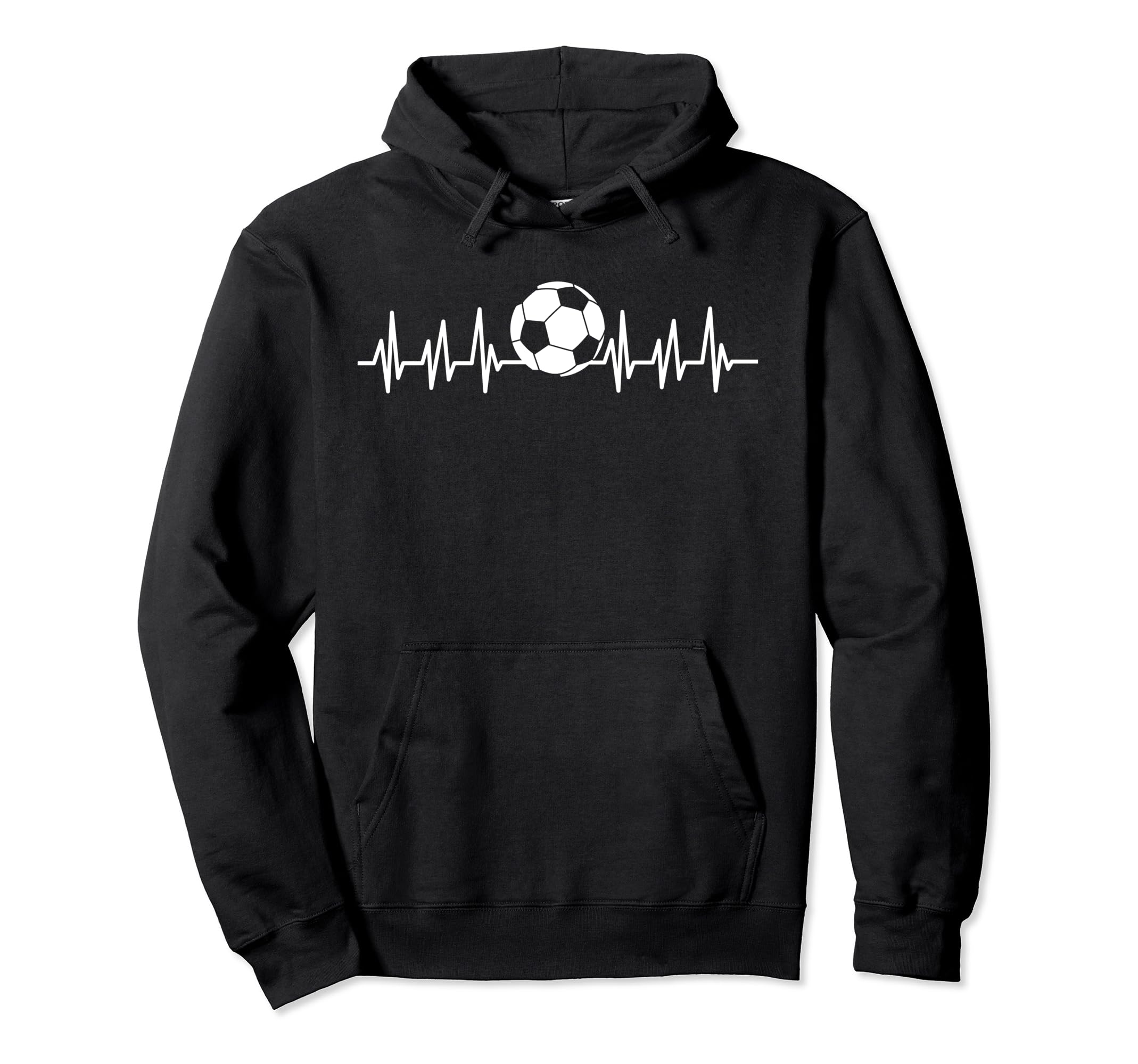 Heartbeat Ekg Heart Sports Soccer Field Hoodie - Unique Graphic Unisex - T-Shirt, Sweatshirt, Hoodie
