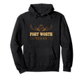 Fort Worth Texas Usa Western Cowboy Hat Hoodie - Unique Graphic for Adults - T-Shirt, Sweatshirt, Hoodie