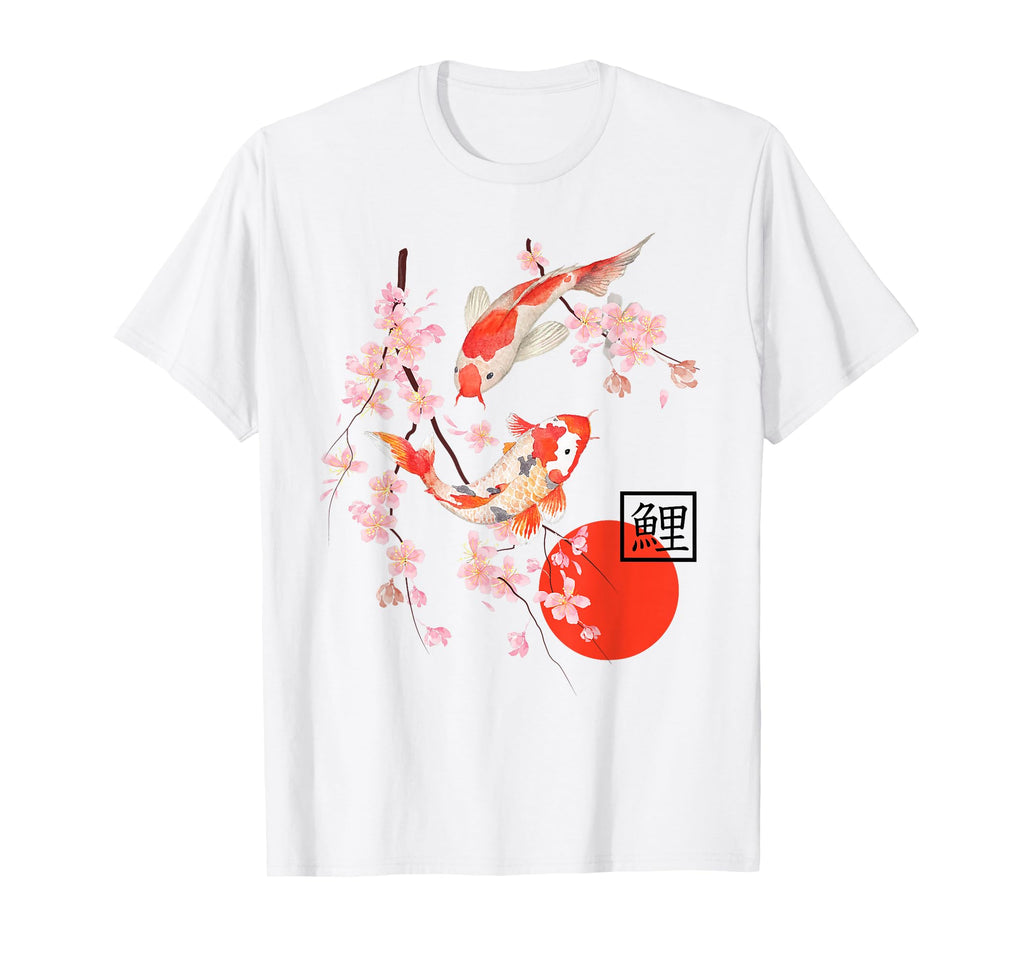 Cherry Blossom Koi Carp Fish Japanese T-Shirt - Streetwear Style Unisex - T-Shirt, Sweatshirt, Hoodie