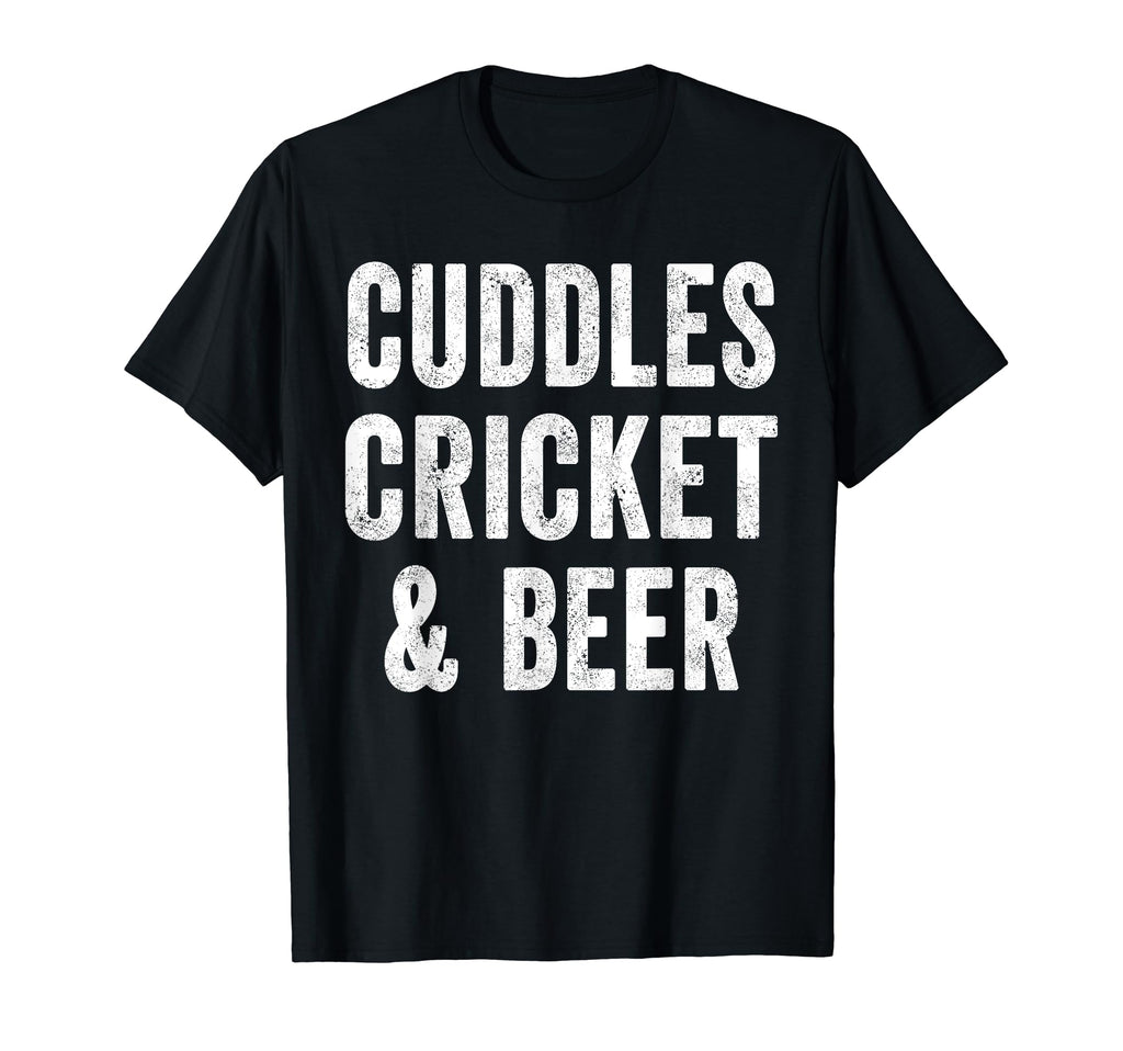 Cuddles Cricket And Beer Funny T-Shirt - Casual Everyday Wear Unisex - T-Shirt, Sweatshirt, Hoodie