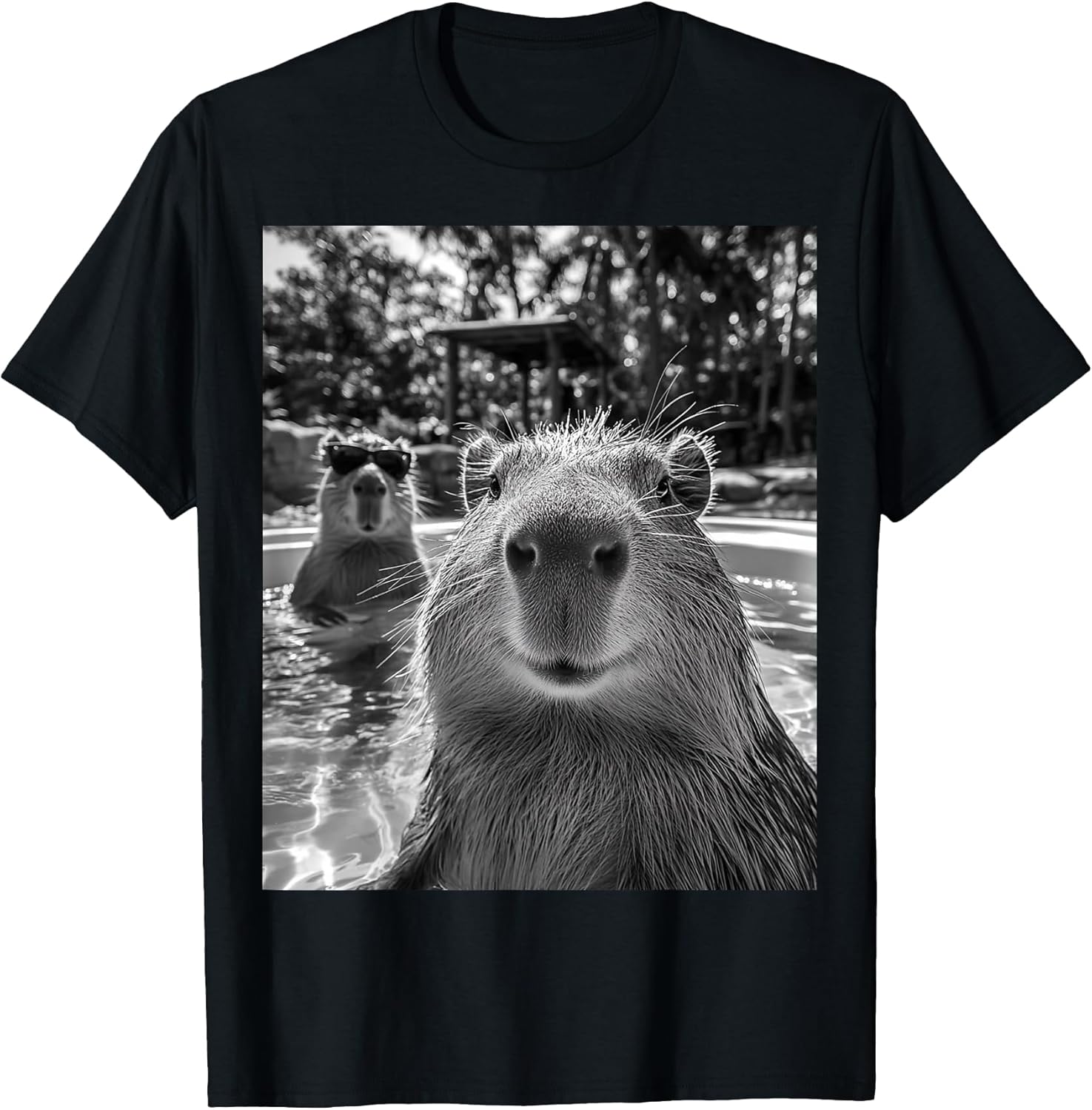 Cool Capybara Selfie - Adult & Kids T-Shirts, Sweatshirts & Hoodies apparel design preview 1