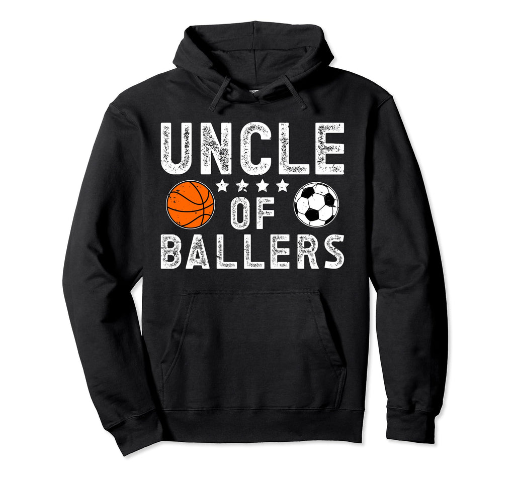 Uncle Ballers Proud Soccer Basketball Hoodie - Minimalist Print Men Women - T-Shirt, Sweatshirt, Hoodie