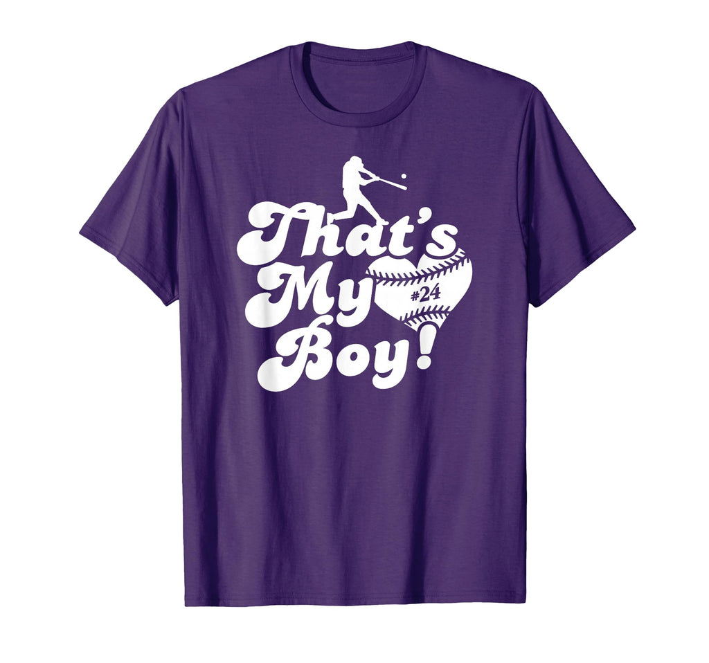 Thats My 24 Baseball Mom Love Heart T-Shirt - Graphic Print for Adults - T-Shirt, Sweatshirt, Hoodie