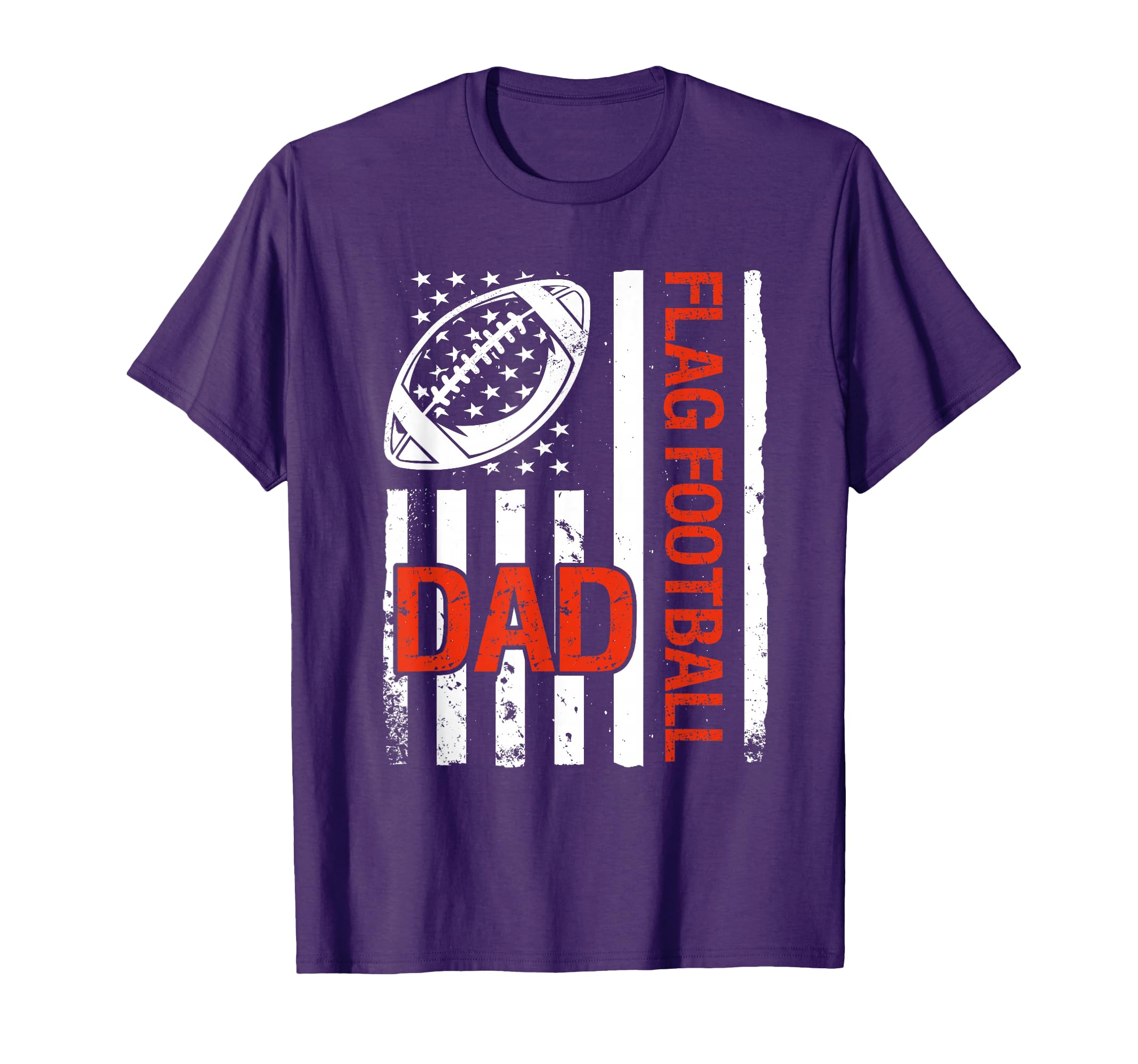 Flag Football Dad Usa Flag T-Shirt - Casual Everyday Wear Men Women - T-Shirt, Sweatshirt, Hoodie