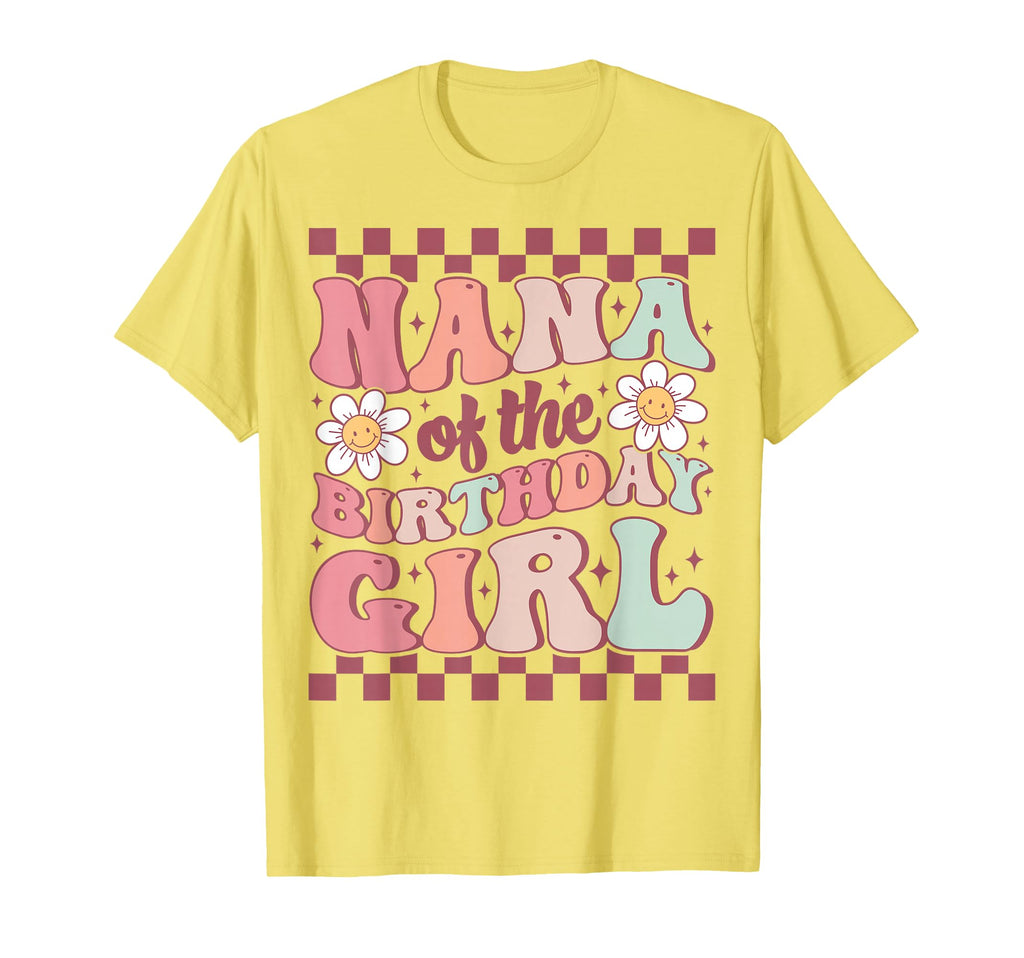 Nana Birthday Family Groovy Birthday T-Shirt - Trendy Graphic Men Women - T-Shirt, Sweatshirt, Hoodie