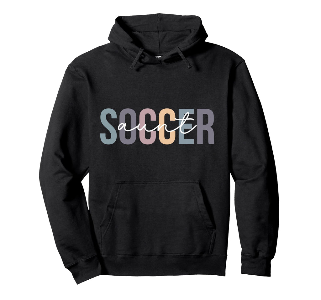 Soccer Aunt Boho Aunt Soccer Player Auntie Hoodie - Unique Graphic Unisex - T-Shirt, Sweatshirt, Hoodie