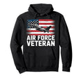 Air Force Veteran Us American Flag Dad Hoodie - Aesthetic Graphic Unisex - T-Shirt, Sweatshirt, Hoodie
