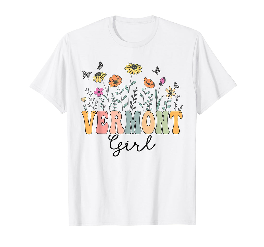 Vermont Wildflower Groovy T-Shirt - Casual Everyday Wear for Adults - T-Shirt, Sweatshirt, Hoodie