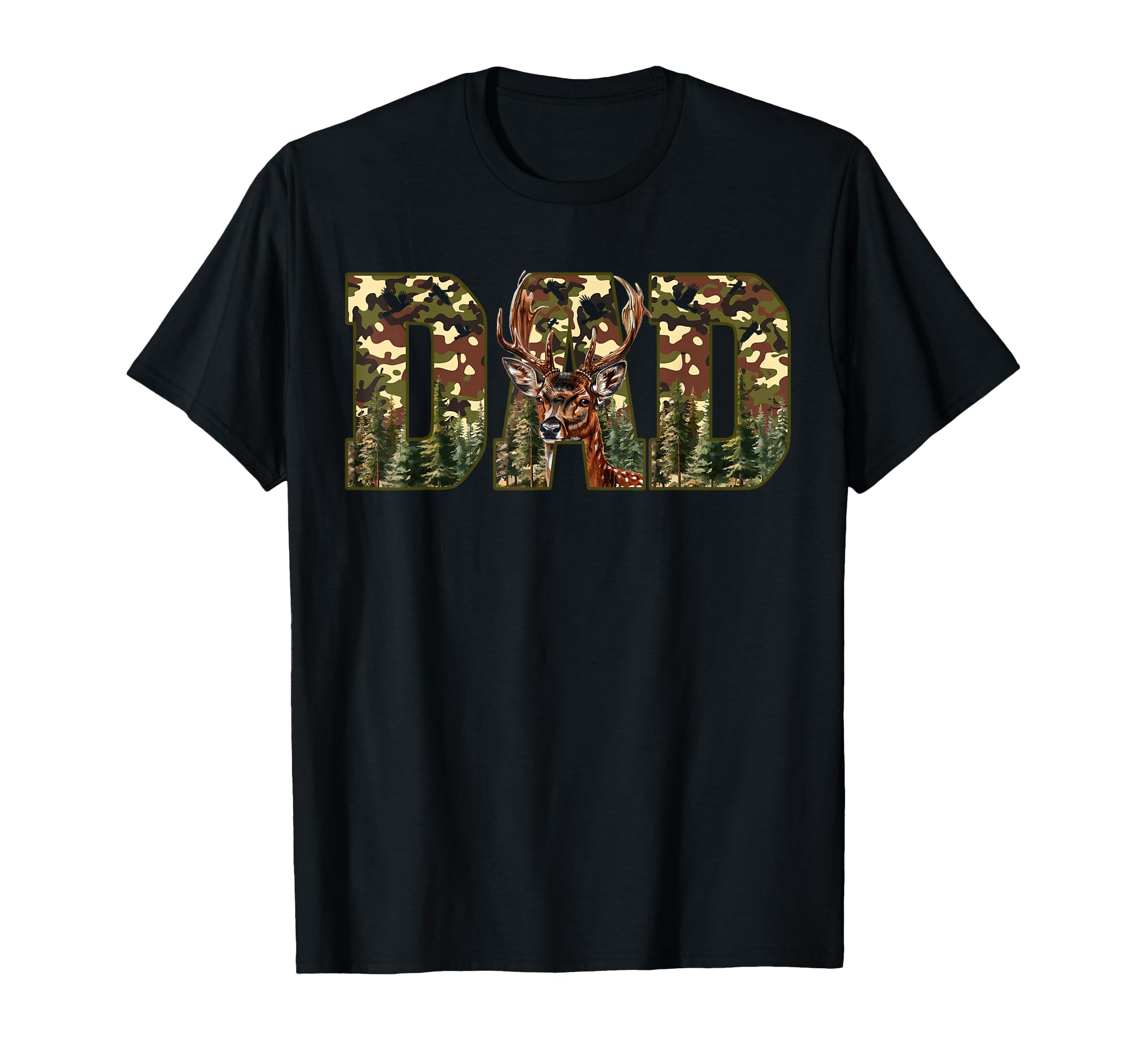Hunting Dad Hunting Deer Camo Funny T-Shirt - Custom Art Print for Adults - T-Shirt, Sweatshirt, Hoodie