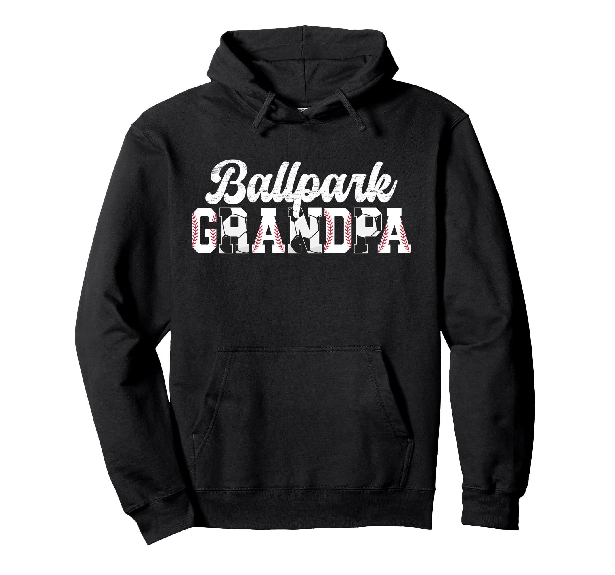 Ballpark Grandpa Baseball Soccer Hoodie - Custom Art Print Men Women - T-Shirt, Sweatshirt, Hoodie