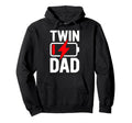 Twin Dad Low Battery Funny Twin Daddy Hoodie - Fun Novelty Design Men Women - T-Shirt, Sweatshirt, Hoodie