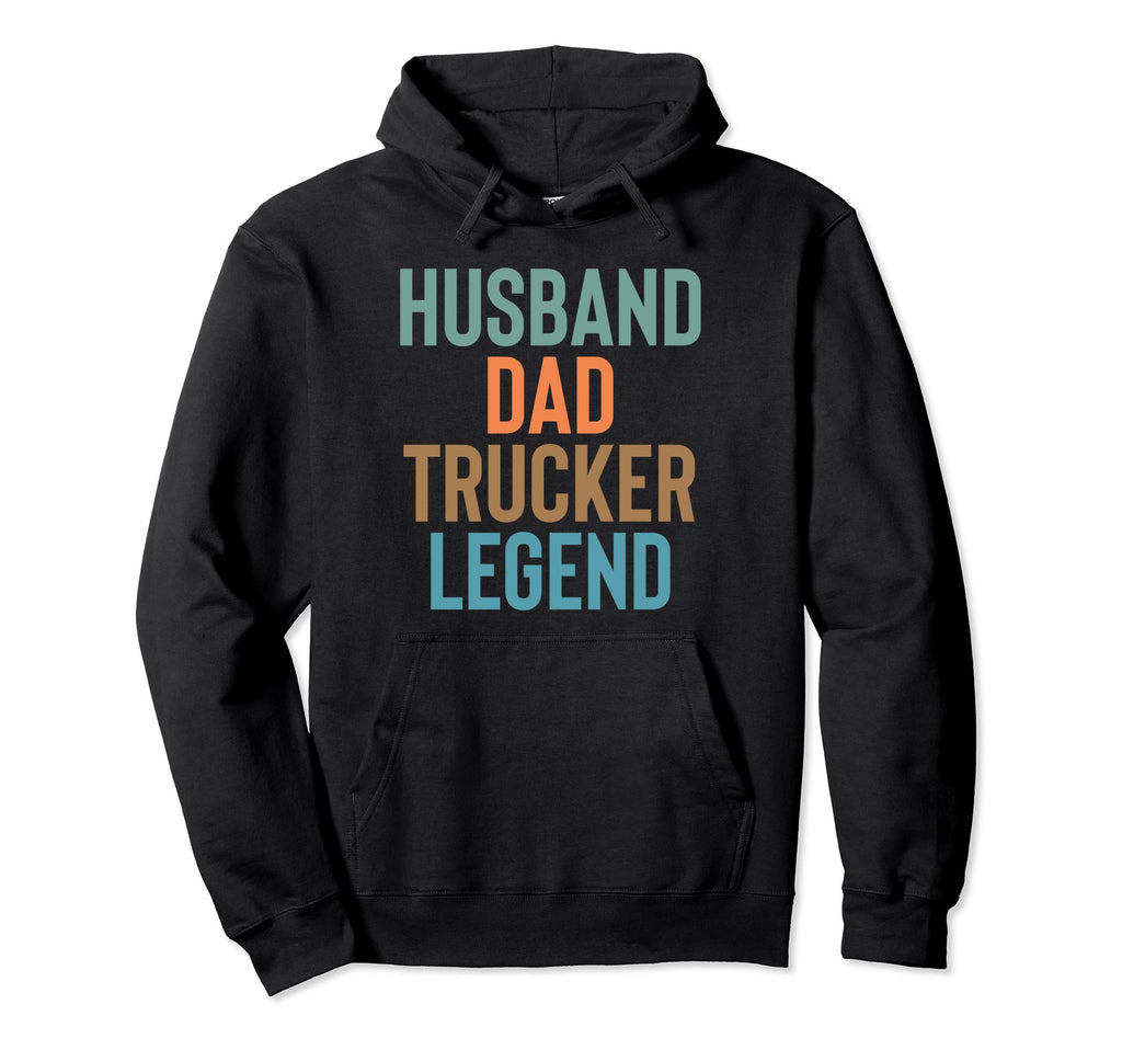 Husband Dad Trucker Legend Funny Papa And Hoodie - Custom Art Print Unisex - T-Shirt, Sweatshirt, Hoodie