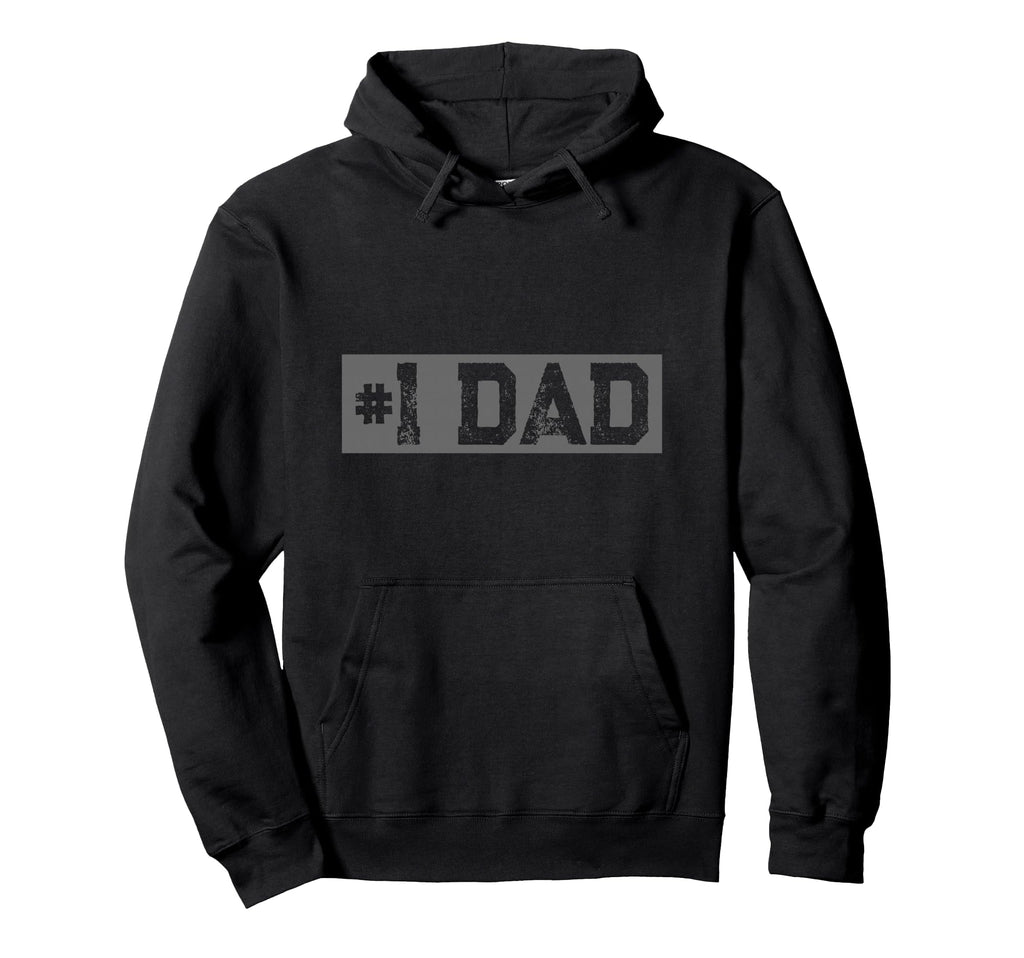 Mens 1 Dad Father Daddy Novelty Hoodie - Novelty Apparel for Adults - T-Shirt, Sweatshirt, Hoodie