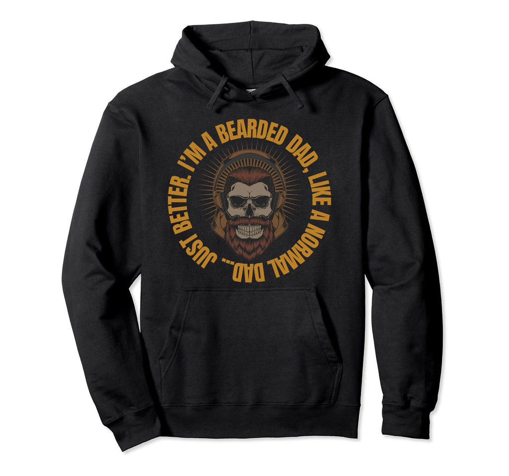 Bearded Dad Mens Beard Funny Superhero Hoodie - Unique Graphic Unisex - T-Shirt, Sweatshirt, Hoodie