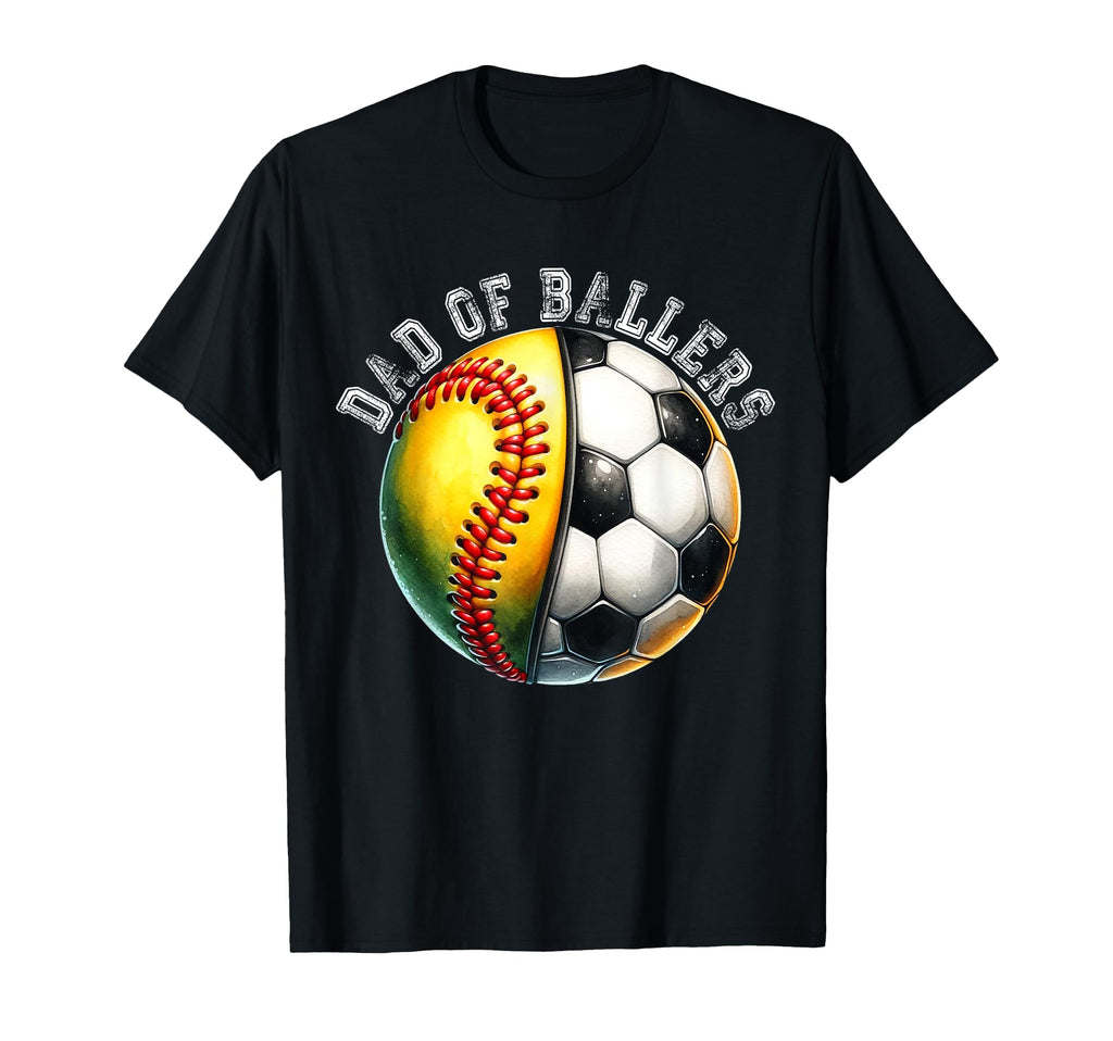 Dad Ballers Softball Soccer Player T-Shirt - Aesthetic Graphic Men Women - T-Shirt, Sweatshirt, Hoodie