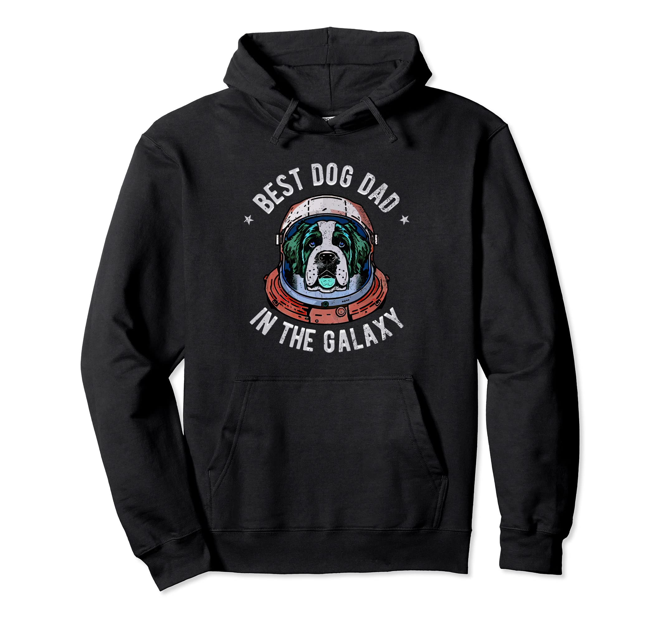 Best Saint Bernard Dog Dad Galaxy Hoodie - Fun Novelty Design for Adults - T-Shirt, Sweatshirt, Hoodie