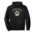 Dog Dad Paw Fathers Day Grandpa Dog Hoodie - Minimalist Print Men Women - T-Shirt, Sweatshirt, Hoodie