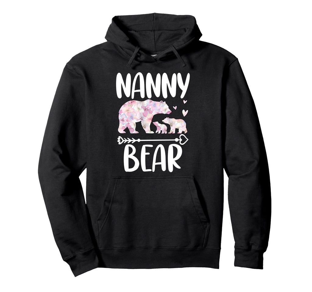 Nanny Bear Flowers Two Bear Cubs Hoodie - Novelty Apparel for Adults - T-Shirt, Sweatshirt, Hoodie