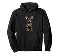 Steampunk Chihuahua Ink Tat Art Hoodie - Casual Everyday Wear Men Women - T-Shirt, Sweatshirt, Hoodie