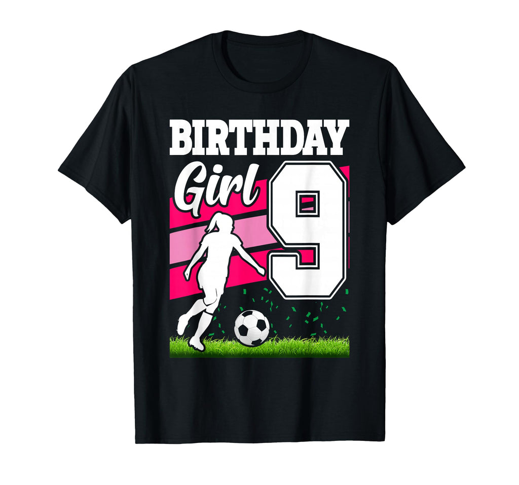9 Year Old Soccer Birthday Party T-Shirt - Novelty Apparel for Adults - T-Shirt, Sweatshirt, Hoodie