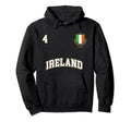 Ireland Number 4 Soccer Team Sports Irish Hoodie - Minimalist Print Unisex - T-Shirt, Sweatshirt, Hoodie