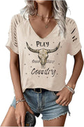 Women's Cut Out V Neck Boho Floral Graphic Summer - Adult & Kids T-Shirts, Sweatshirts & Hoodies apparel design preview 1