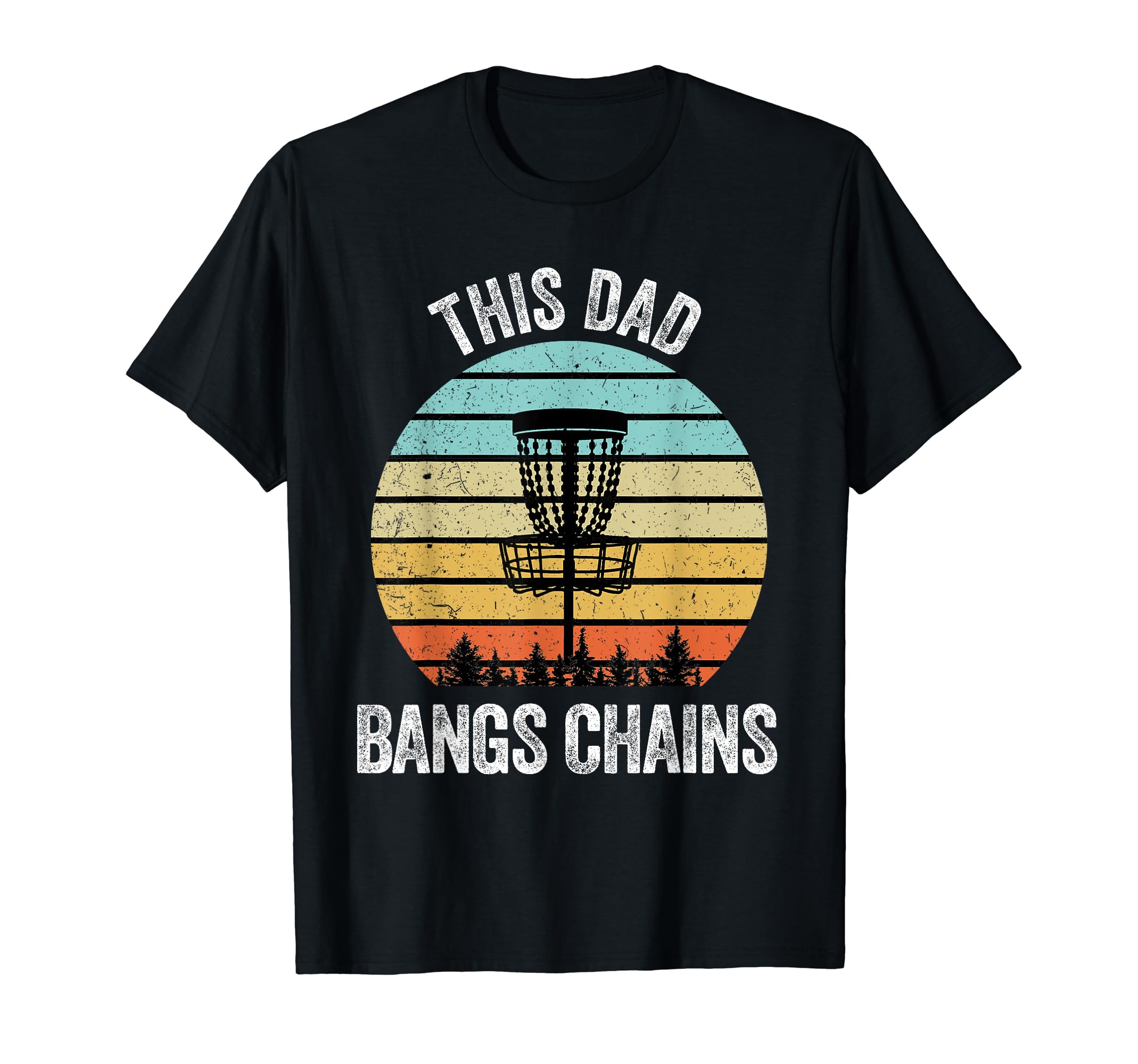 Disc Golf Funny Dad Bangs Chains Disc T-Shirt - Aesthetic Graphic Unisex - T-Shirt, Sweatshirt, Hoodie