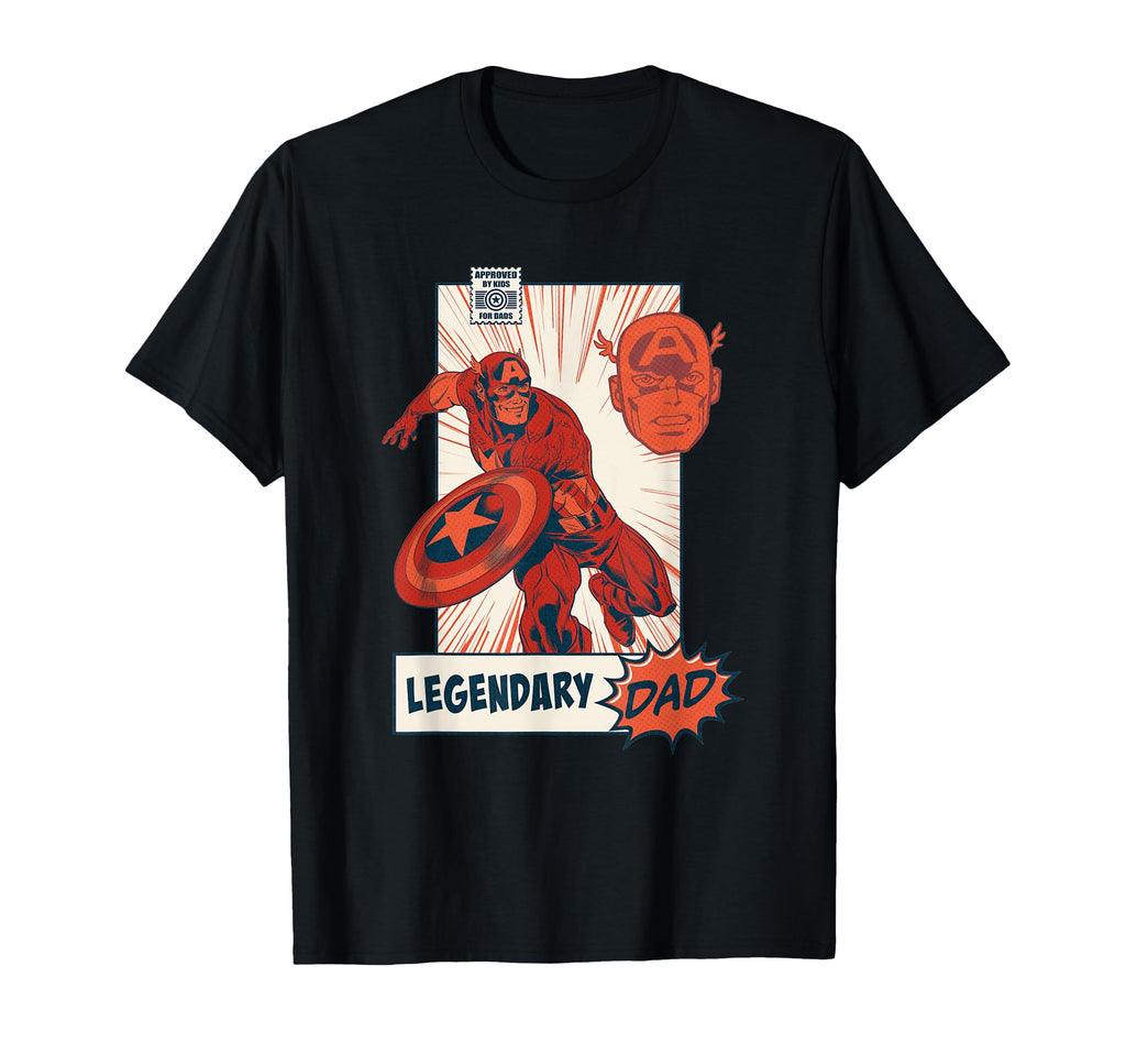 Marvel Avengers Captain America Legendary T-Shirt - Novelty Apparel Unisex - T-Shirt, Sweatshirt, Hoodie