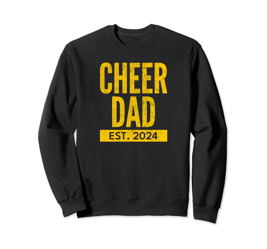 Cheer Dad Yellow Cheerleading Sweatshirt - Casual Everyday Wear for Adults - T-Shirt, Sweatshirt, Hoodie