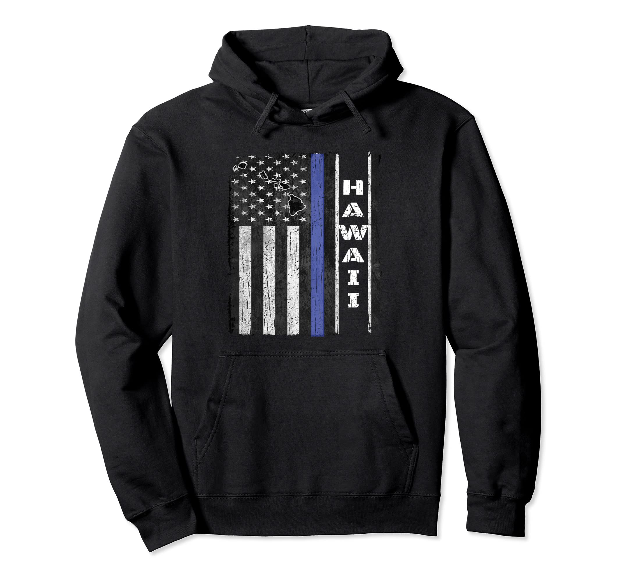 Hawaii Thin Blue Line Police Week Leo Usa Hoodie - Trendy Graphic Unisex - T-Shirt, Sweatshirt, Hoodie