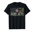 Army Aunt American Flag Camo Gift T-Shirt - Trendy Graphic Men Women - T-Shirt, Sweatshirt, Hoodie