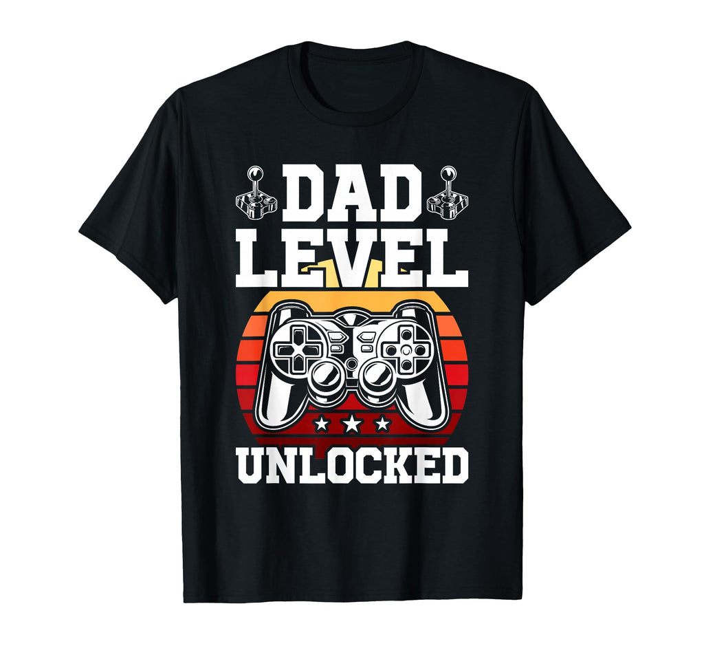 Dad Level Unlocked Video Gamer Gaming T-Shirt - Aesthetic Graphic Unisex - T-Shirt, Sweatshirt, Hoodie