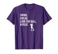 Swing Swear Ball Repeat Funny Dad Golf T-Shirt - Custom Art Print Men Women - T-Shirt, Sweatshirt, Hoodie
