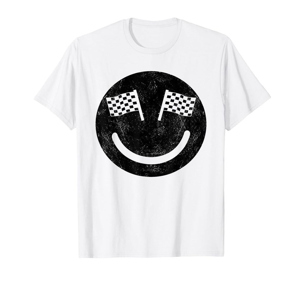 Racing Smile Race Car Parties T-Shirt - Graphic Print Men Women - T-Shirt, Sweatshirt, Hoodie