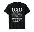 Bowling Dad Legend Gift Fathers Day T-Shirt - Minimalist Print Unisex - T-Shirt, Sweatshirt, Hoodie