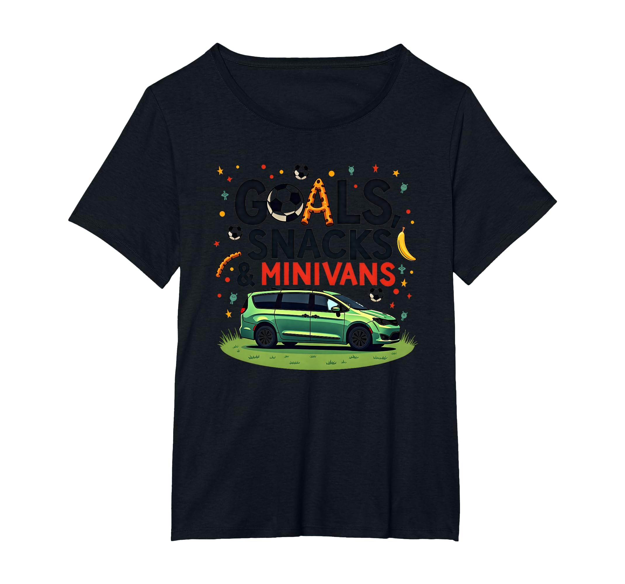 Goals Snacks Minivans Soccer Mom Life T-Shirt - Trendy Graphic for Adults - T-Shirt, Sweatshirt, Hoodie