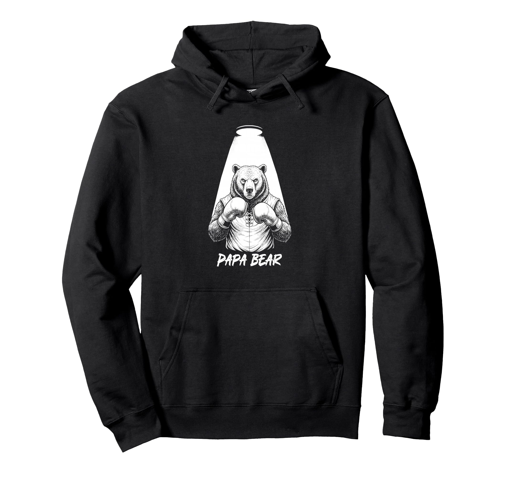 Papa Bear Fighter Boxing Gloves Hoodie - Streetwear Style for Adults - T-Shirt, Sweatshirt, Hoodie