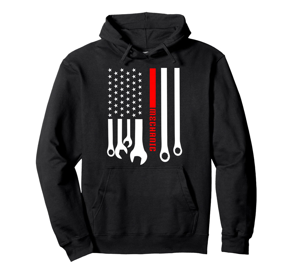 Mechanic Engineer Mechanist Garage American Hoodie - Unique Graphic Unisex - T-Shirt, Sweatshirt, Hoodie