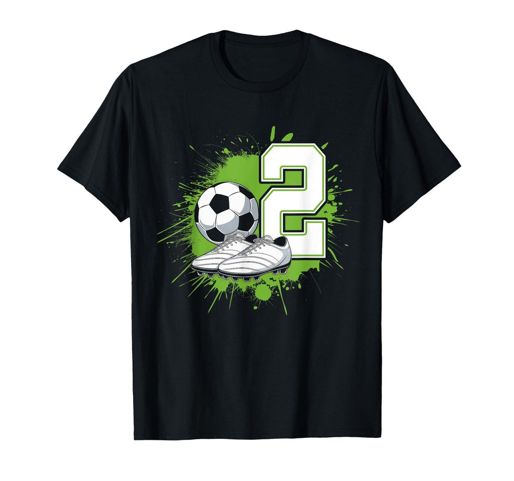 2 Soccer Birthday Gift Soccer Fan Sports T-Shirt - Custom Art Print Unisex - T-Shirt, Sweatshirt, Hoodie