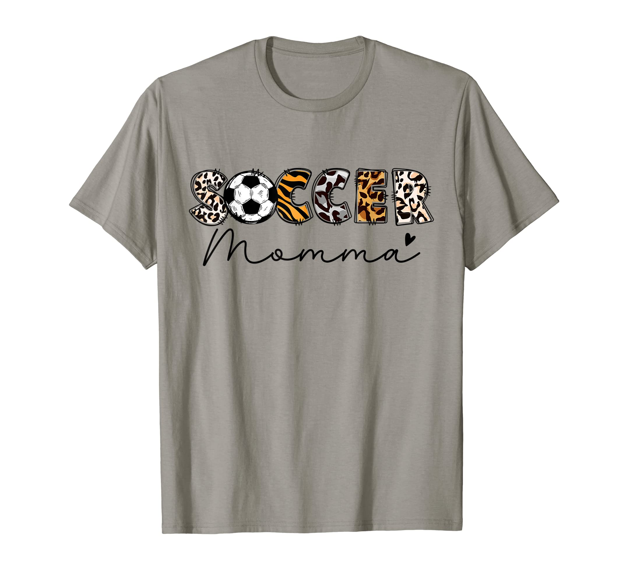 Soccer Momma Leopard Soccer Mom T-Shirt - Fun Novelty Design for Adults - T-Shirt, Sweatshirt, Hoodie