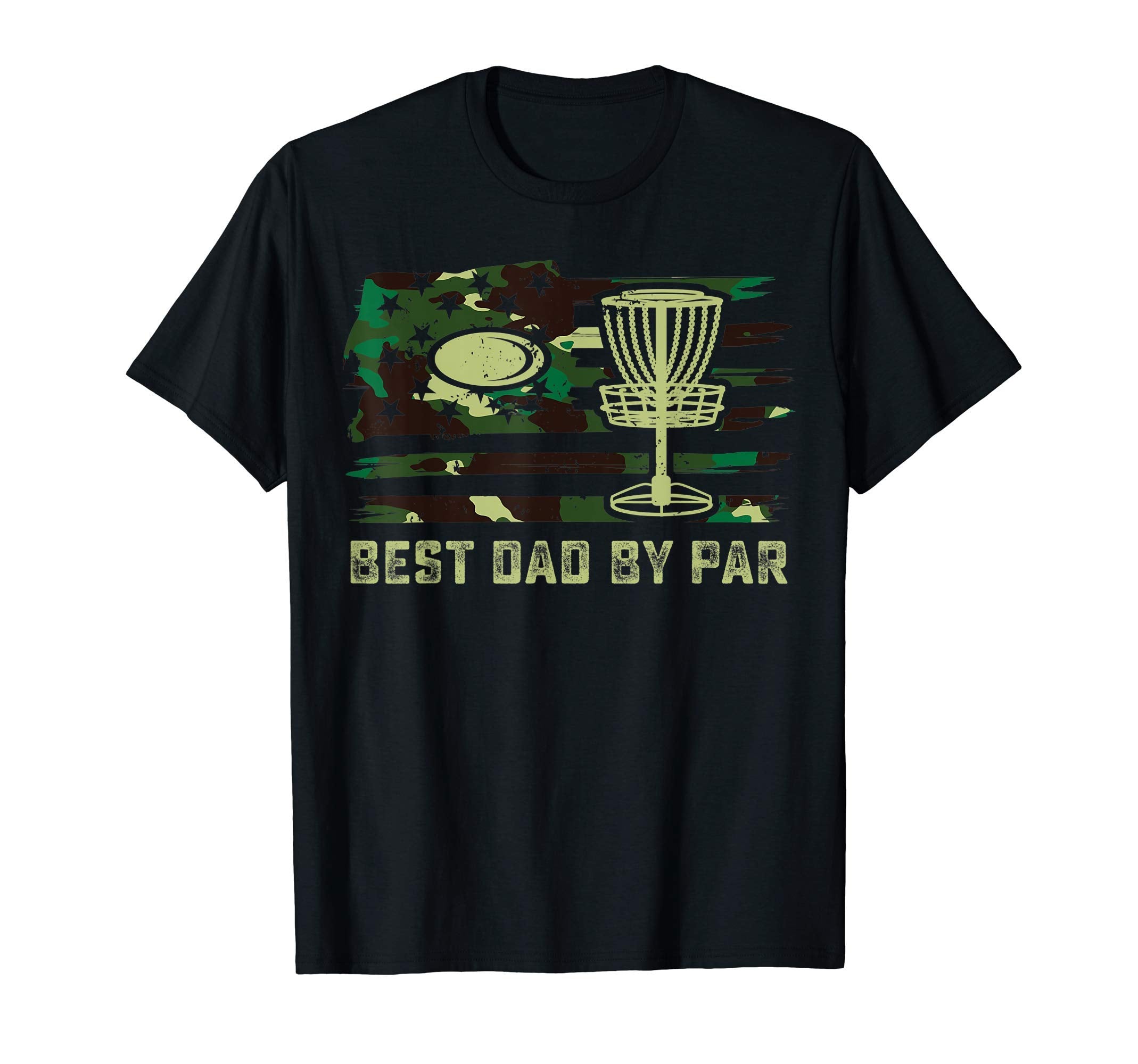 Camouflage American Flag Disc Golf Dad T-Shirt - Trendy Graphic Unisex - T-Shirt, Sweatshirt, Hoodie