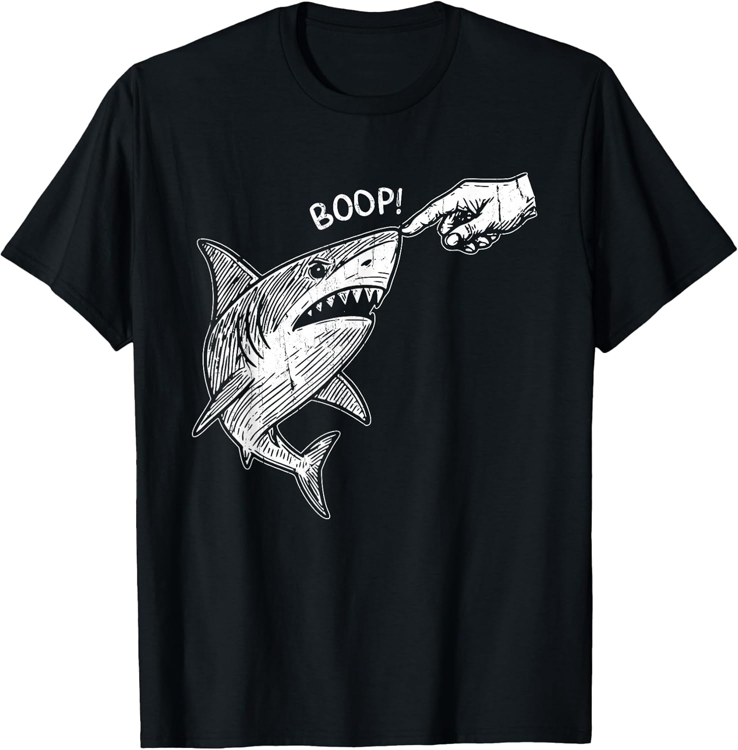 Funny Boop Shark Meme, Humor - Adult & Kids T-Shirts, Sweatshirts & Hoodies apparel design preview 1