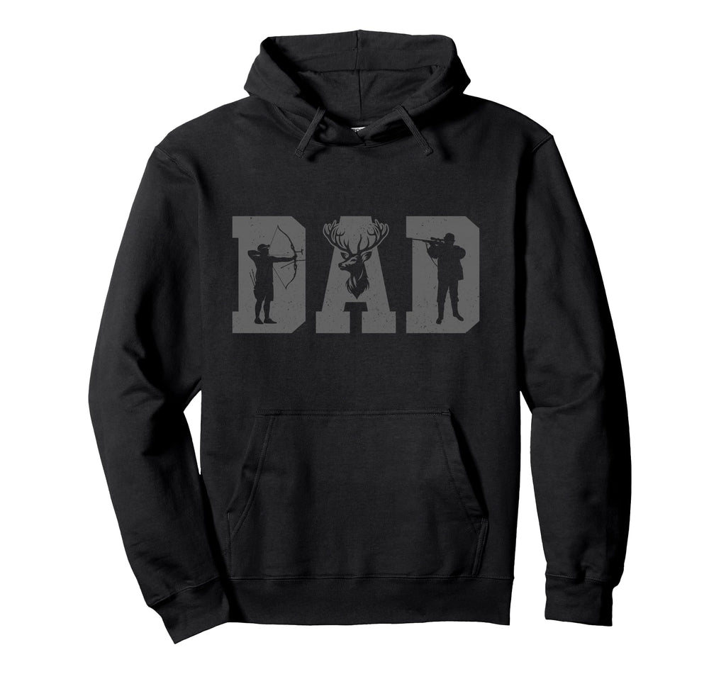 Hunting Dad Deer Hunter Bow Hunting Hoodie - Unique Graphic Men Women - T-Shirt, Sweatshirt, Hoodie