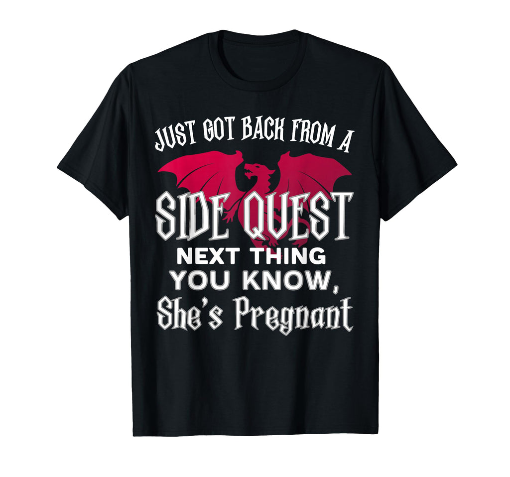 Funny Side Quest Pregnancy Reveal T-Shirt - Unique Graphic for Adults - T-Shirt, Sweatshirt, Hoodie