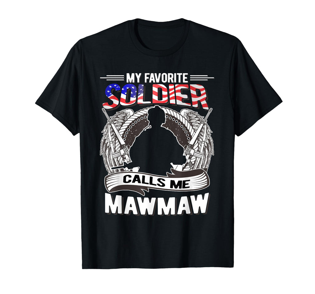 My Favorite Soldier Calls Me Mawmaw T-Shirt - Minimalist Print for Adults - T-Shirt, Sweatshirt, Hoodie