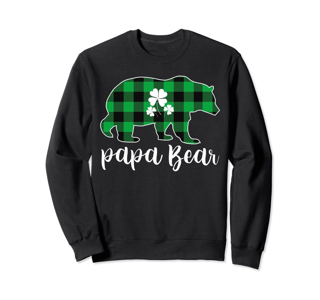 Papa Bear Pajama Green Buffalo Plaid Sweatshirt - Novelty Apparel Men Women - T-Shirt, Sweatshirt, Hoodie