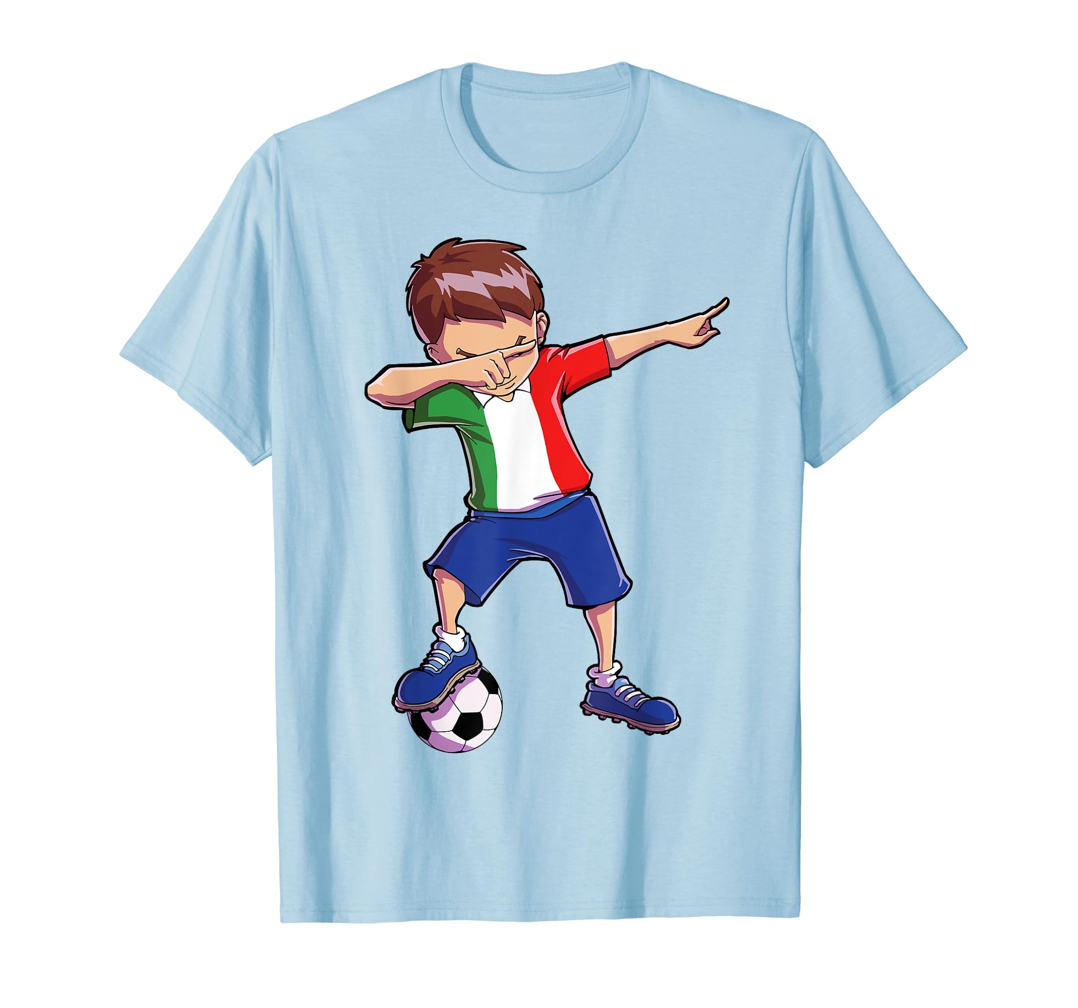 Dabbing Soccer Italy Italian Football T-Shirt - Trendy Graphic for Adults - T-Shirt, Sweatshirt, Hoodie