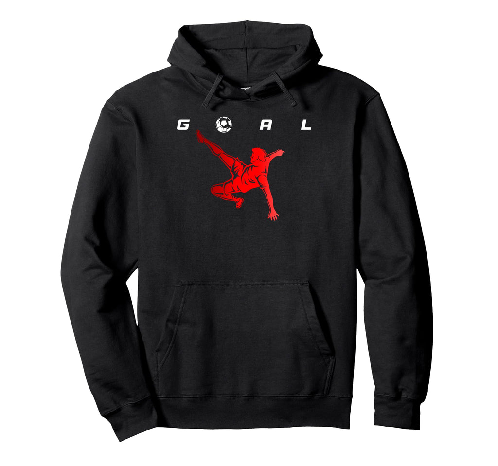 Goal Soccer Bicycle Kick Splash Art Hoodie - Graphic Print for Adults - T-Shirt, Sweatshirt, Hoodie