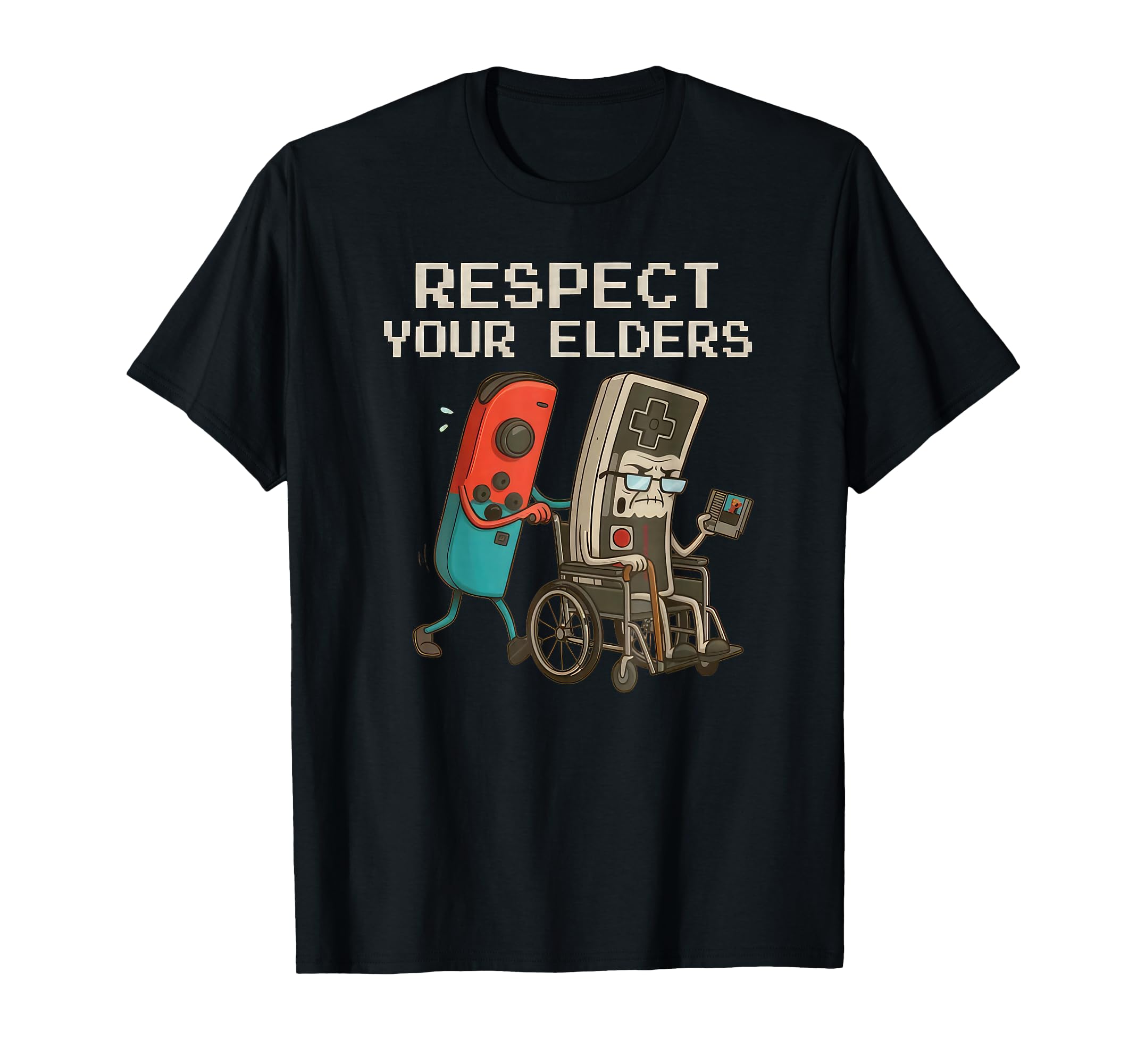Respect Your Elders Gaming Control Funny T-Shirt - Streetwear Style Unisex - T-Shirt, Sweatshirt, Hoodie